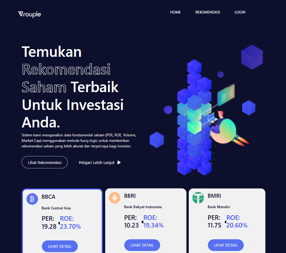 Tampilan Rekomendasi Saham